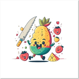 Fruits funny Posters and Art